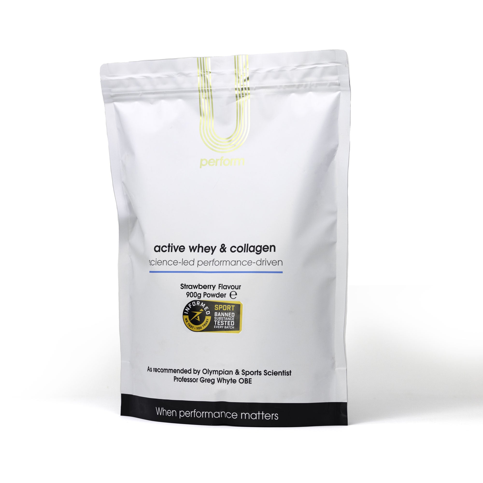 Active Whey and Collagen by U Perform strawberry flavour
